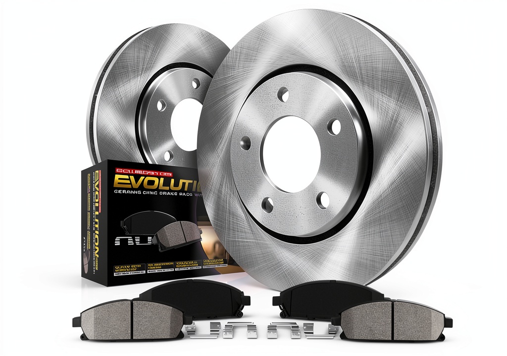 Power Stop rear brake kit installed on a 1996 Ford Crown Victoria rear axle