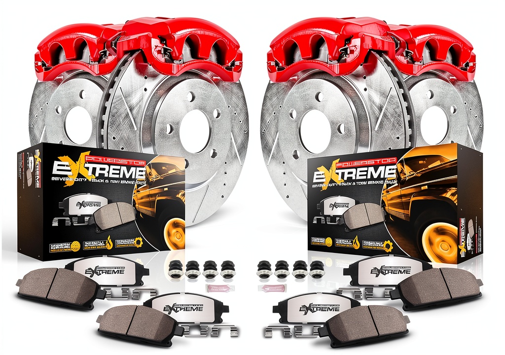 Installing Power Stop Z36 Brake Kit Stainless Steel Truck on a wooden bench