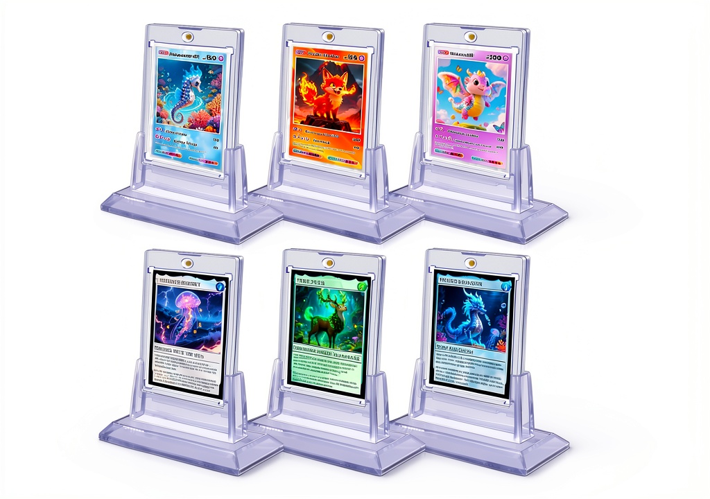 Kitoyz magnetic card holder displayed on a collector's shelf