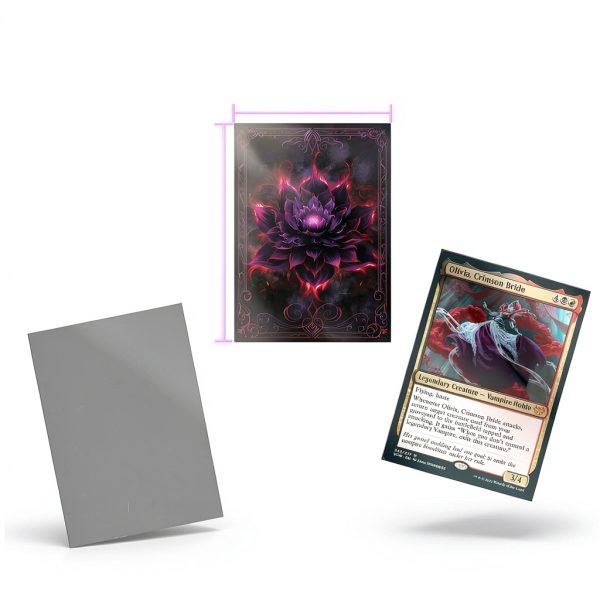 Artimana 100ct MTG Card Sleeves Crimson Black Lotus-1