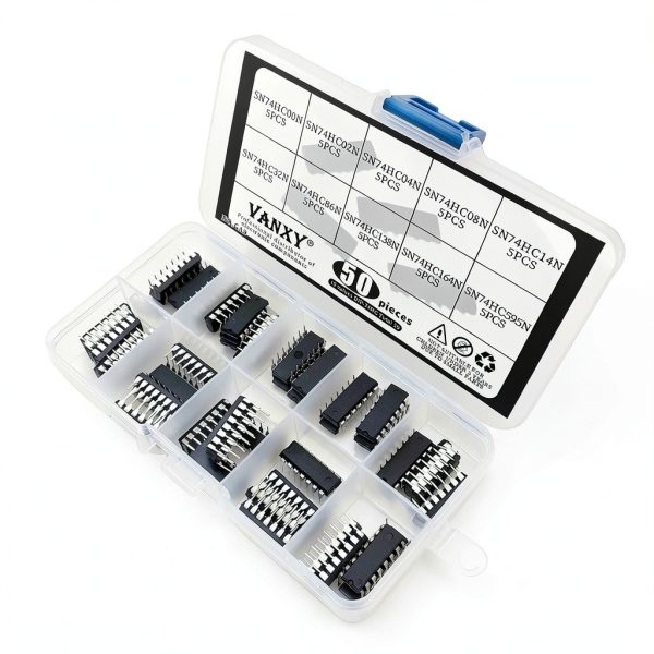 SN74HC00N 50PCS 10-Value Logic Kit by VANXY DIP Shift Register Chips-4