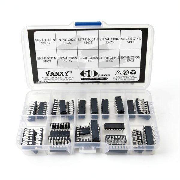 SN74HC00N 50PCS 10-Value Logic Kit by VANXY DIP Shift Register Chips-0